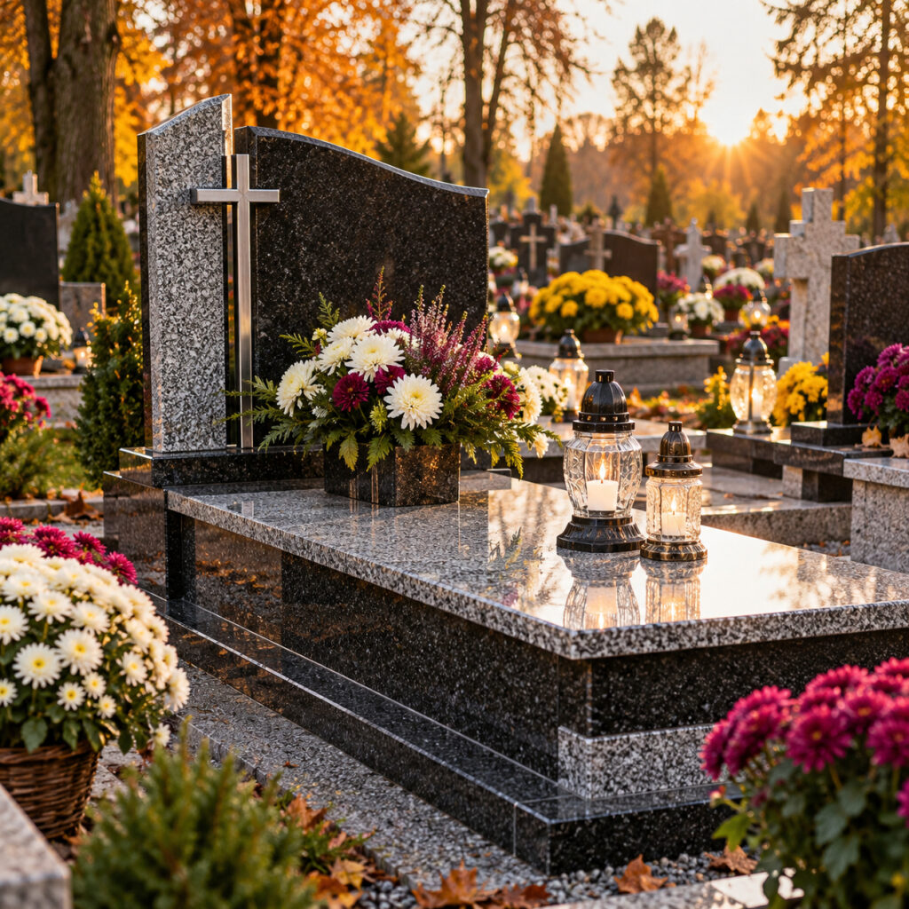 Nagrobki granitowe Bielsko-Biała – czy zdążysz z wymianą pomnika przed Wszystkimi Świętymi?